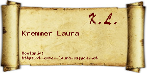 Kremmer Laura névjegykártya